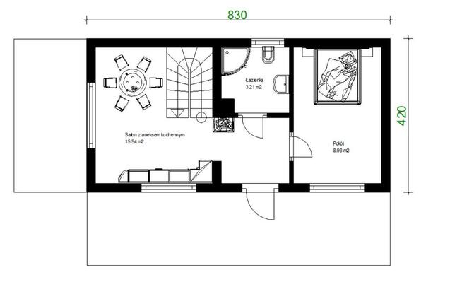 Projekt domu ZG114 - na zgłoszenie z poddaszem