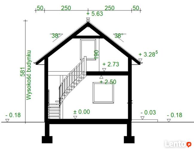Projekt domu ZG49 - na zgłoszenie (bez pozwolenia)