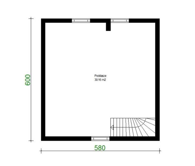 Projekt domu ZG111a - na zgłoszenie bez pozwolenia