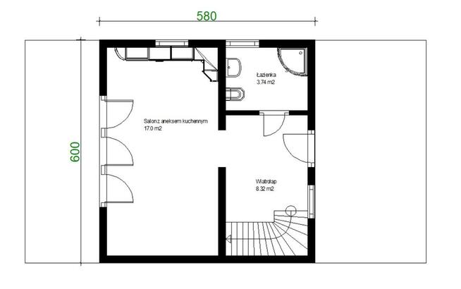 Projekt domu ZG111a - na zgłoszenie bez pozwolenia