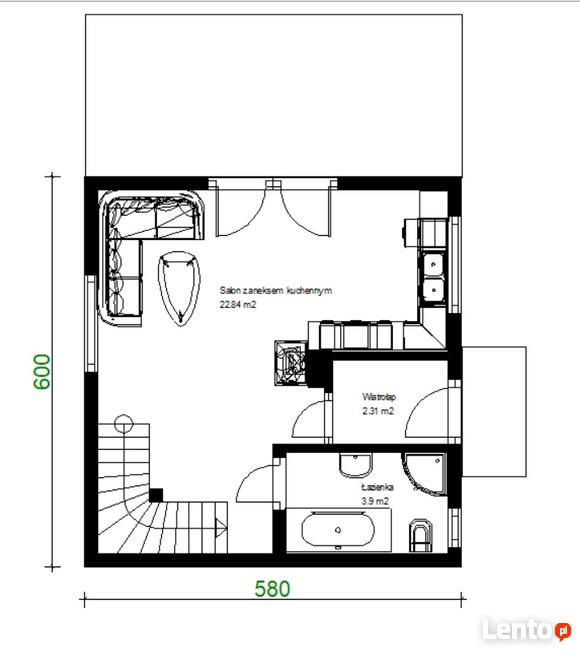 Projekt domu ZG112 - na zgłoszenie z antresolą