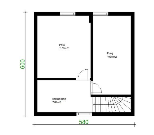 Projekt domu ZG111a - na zgłoszenie bez pozwolenia