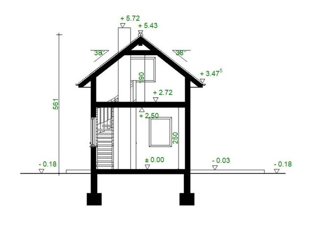 Projekt domu ZG70 - na zgłoszenie z poddaszem
