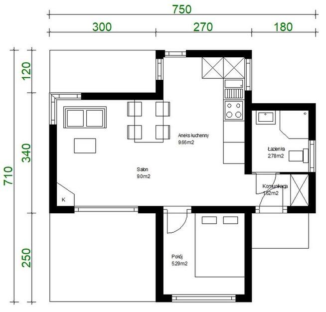 Projekt domu ZG102 - na zgłoszenie