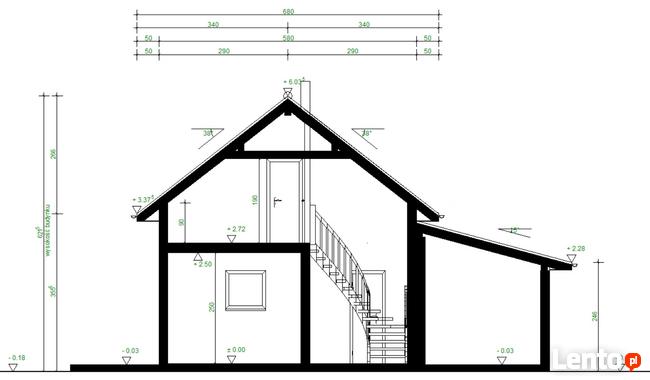 Projekt domu ZG111 - na zgłoszenie (bez pozwolenia)