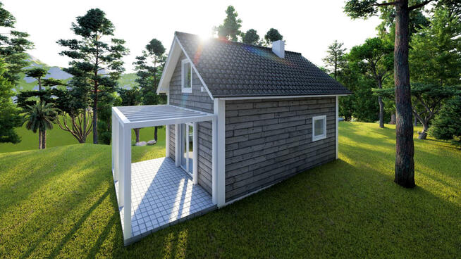 Projekt domu ZG59 - na zgłoszenie (bez pozwolenia)