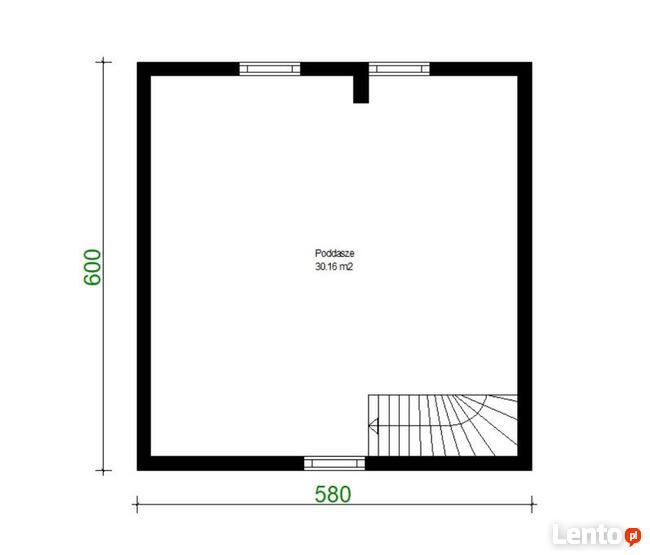 Projekt domu ZG111 - na zgłoszenie (bez pozwolenia)