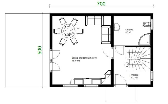 Projekt domu ZG113a - na zgłoszenie z poddaszem