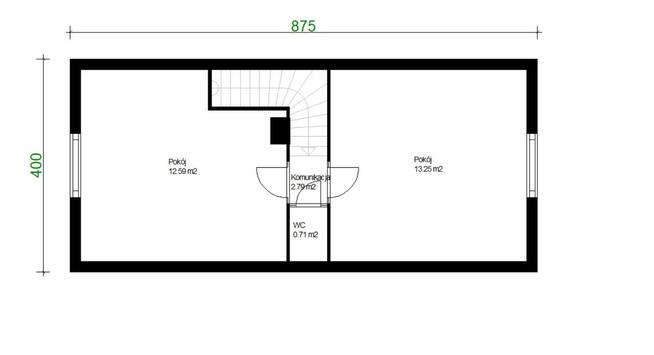Projekt domu ZG75 - na zgłoszenie (5m na ROD)