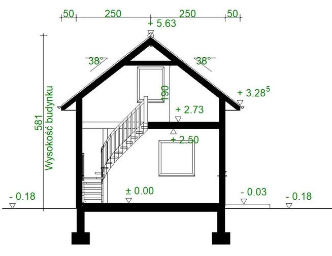 Projekt domu ZG59 - na zgłoszenie (bez pozwolenia)