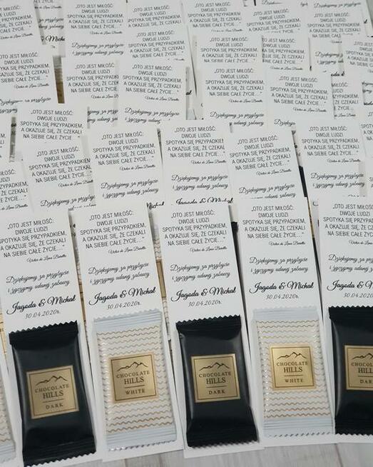 Upominki podziękowania dla gości weselnych