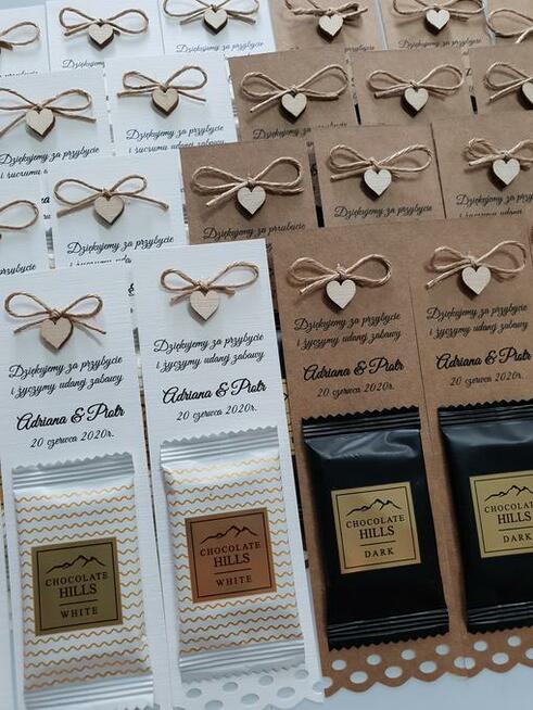 Upominki podziękowania dla gości weselnych