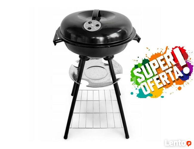 Ogrodowy GRILL okrągły z pokrywą NOWY !