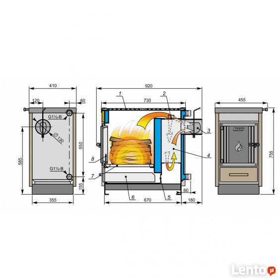 Kuchnia węglowa i kocioł c.o. Kalvis 4 CN