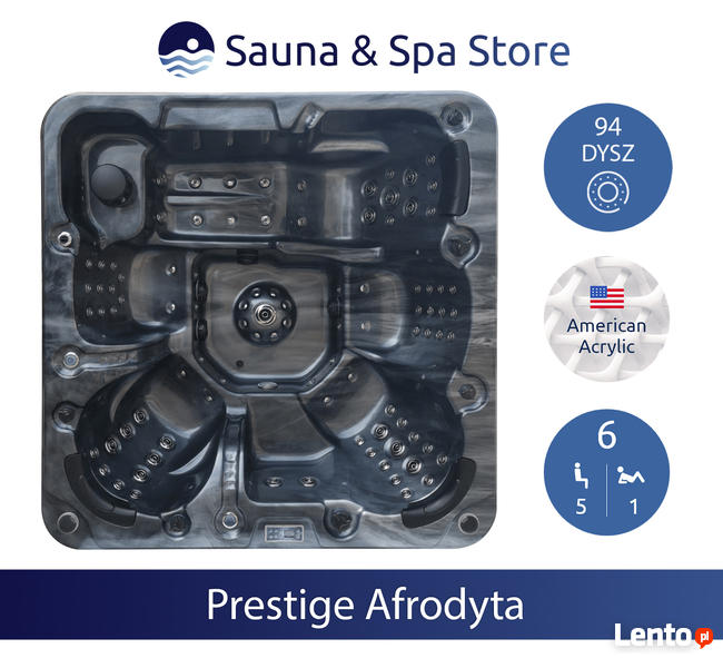 Nowa luksusowa wanna ogrodowa z hydromasażem, jacuzzi SPA