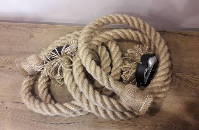 Lampa z liny żyrandol ze sznura 2m