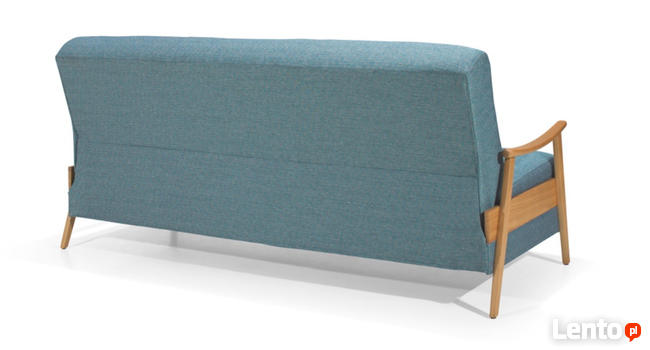 BONDI WERSALKA - prosta wersalka, z drewnianymi ażurowymi bo