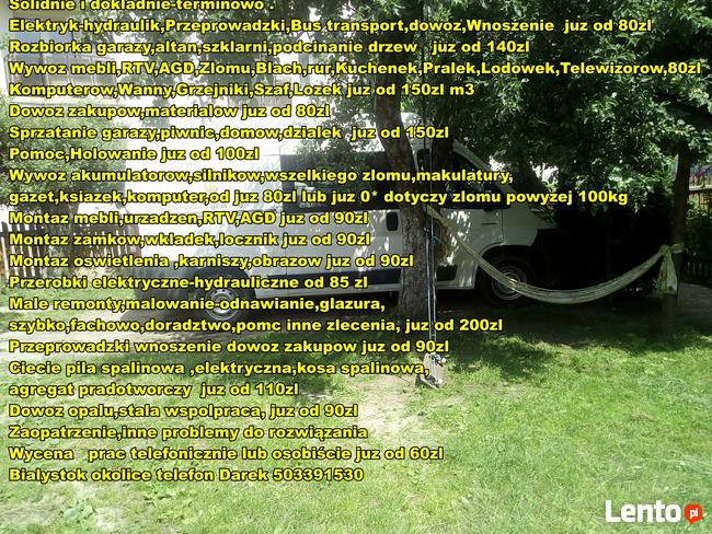 Sprzatanie piwnic, garaz, dom, strych, dzialek, Wywoz mebli,