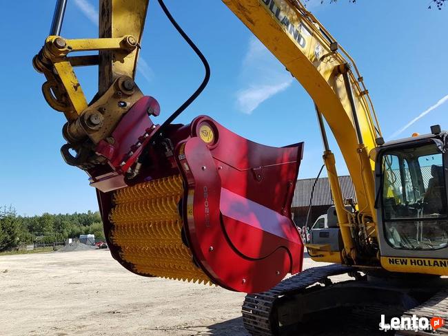 Łyżka przesiewająca do koparki 20-30 ton torf ziemia humus