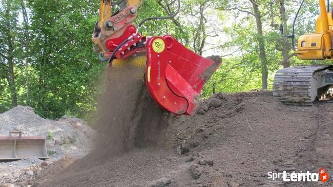 Łyżka przesiewająca do koparki 10-20 ton torf ziemia humus