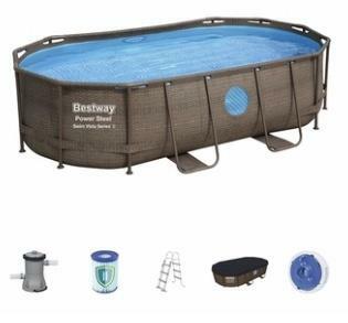 Basen stelażowy OWALNY stelażowy Bestway 427x250x100 OKNA Te