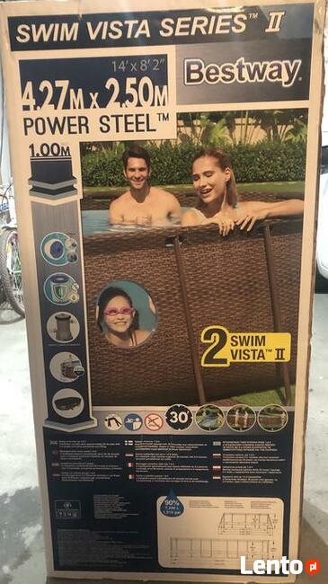 Basen stelażowy OWALNY stelażowy Bestway 427x250x100 OKNA Te