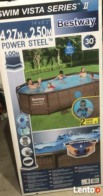 Basen stelażowy OWALNY stelażowy Bestway 427x250x100 OKNA Te