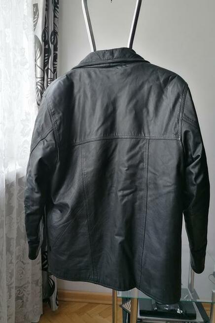 KURTKA SKÓRZANA MĘSKA CZARNA KLASYCZNA * MAREL * R.L/XL