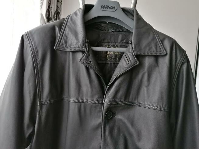 KURTKA SKÓRZANA MĘSKA CZARNA KLASYCZNA * MAREL * R.L/XL