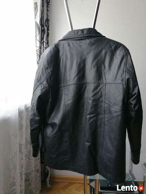 KURTKA SKÓRZANA MĘSKA CZARNA KLASYCZNA * MAREL * R.L/XL