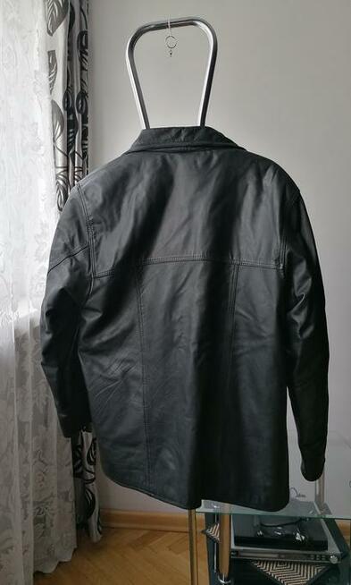KURTKA SKÓRZANA MĘSKA CZARNA KLASYCZNA * MAREL * R.L/XL