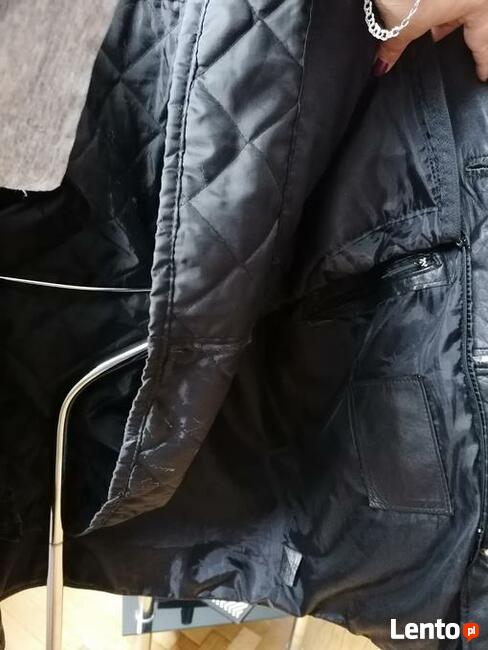 KURTKA SKÓRZANA MĘSKA CZARNA KLASYCZNA * MAREL * R.L/XL