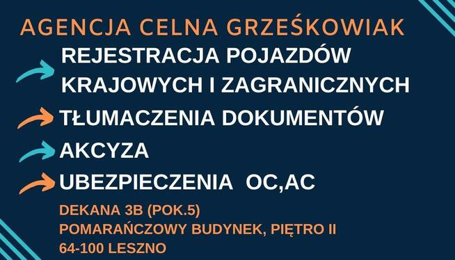 Agencja Celna Grześkowiak REJESTRACJA POJAZDÓW