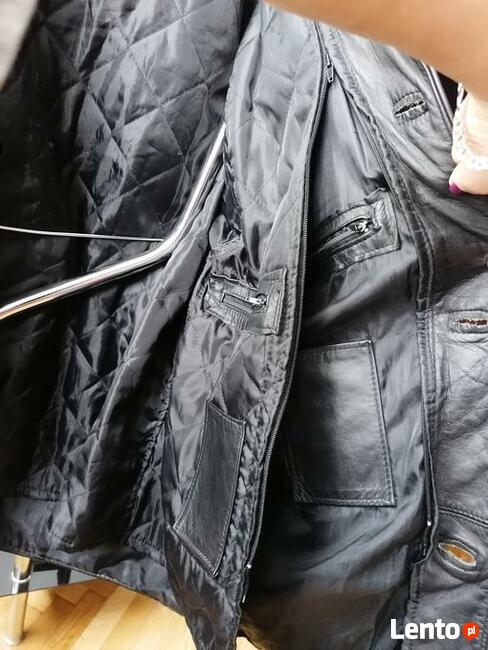 KURTKA SKÓRZANA MĘSKA CZARNA KLASYCZNA * MAREL * R.L/XL
