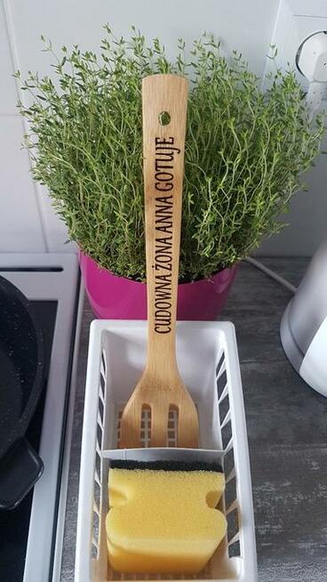 Łyżka łopatka KOPYSTKA drewniana bambusowa GRAWER NA ZAMÓWIE