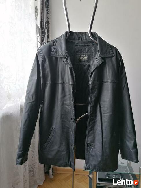KURTKA SKÓRZANA MĘSKA CZARNA KLASYCZNA * MAREL * R.L/XL
