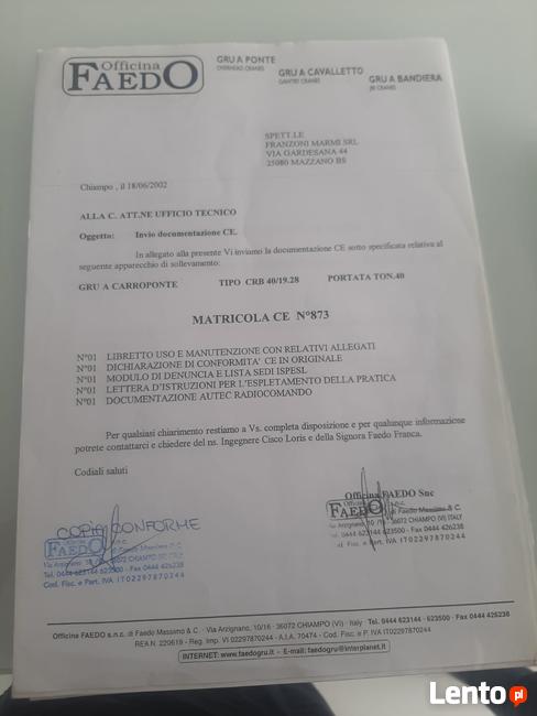 suwnice pomostowe 20, 30, 40 ton