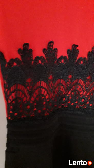 Sukienka M 38 - ołówkowa - elegancka, koronka