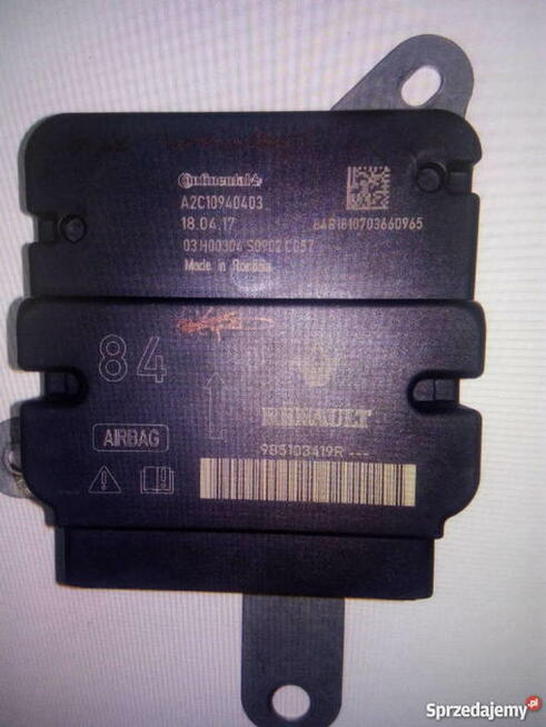 Naprawa sensorów Airbag CRASH DATA RENAULT