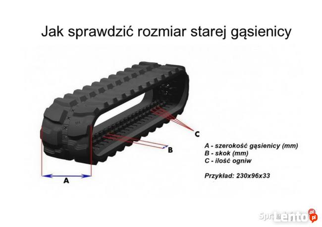 Gąsienica gumowa 400x72,5x72W