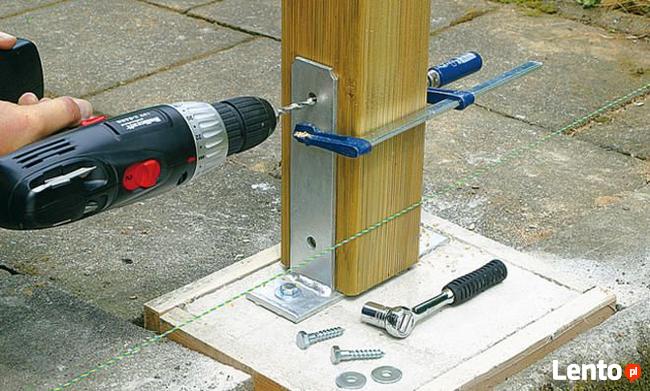 PODSTWA SŁUPA PRZYKRĘCANA, WSPORNIK KOTWA TT 70mm