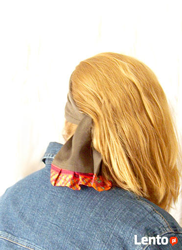 boho opaska do włosów, khaki opaska na włosy