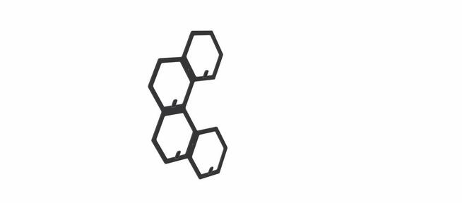 Wieszak ścienny na ubrania model heksagon 4