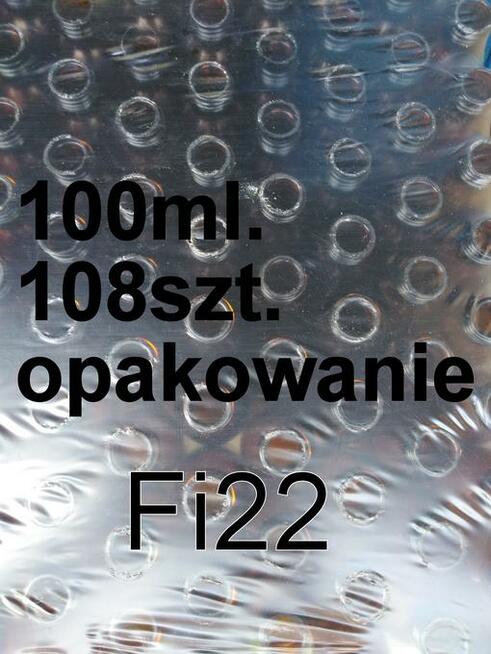 Butelka 100 ml. szkło brąz. nakrętka Fi 22