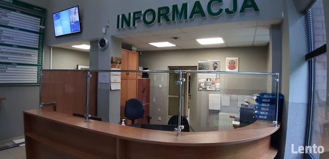 Osłona na ladę przegroda ze szkłem covid przeciwwirusowa