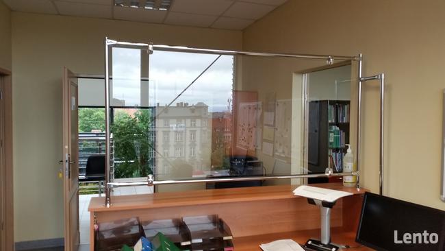 Osłona na ladę przegroda ze szkłem covid przeciwwirusowa