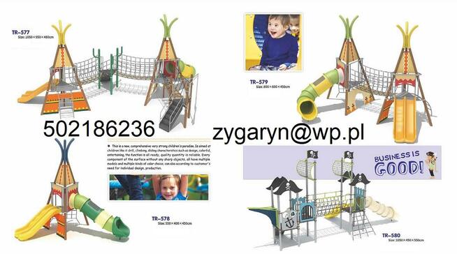 Sprzedaż place zabaw, siłownie, zabawki.