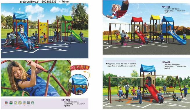 Sprzedaż place zabaw, siłownie, zabawki.