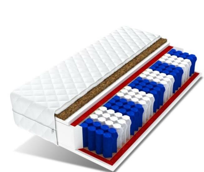 Materac HOME PLUS 100x200 pocket 9 stref kokos ( H= 16cm)