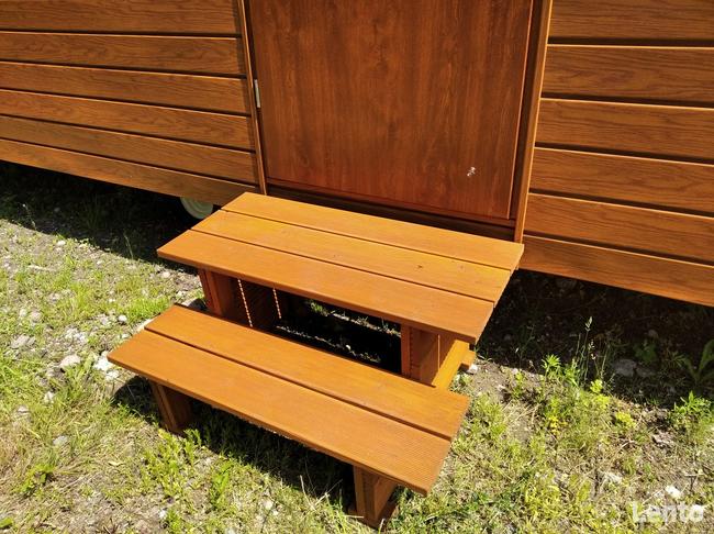 Schodki schody domek holenderski mobilny modrzew syberyjski